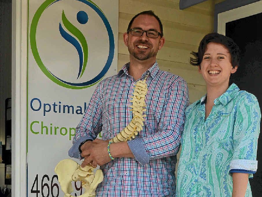Chiropractors Scott Wustenberg and Nyree Osborne. Chiropractors Scott Wustenberg and Nyree Osborne.